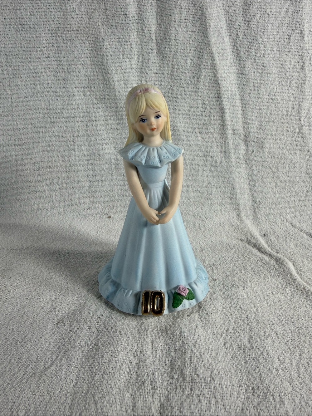 Vintage Enesco Growing Up Birthday Girls 10 Year Old Porcelain Figurine